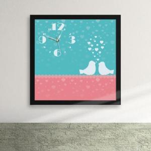 아트박스/꾸밈 cx080-사랑이 넘치는 새들 액자시계