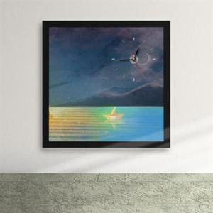 아트박스/꾸밈 ix133-반짝이는 종이배 액자시계