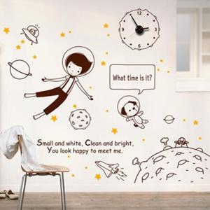 아트박스/낭만창고 jkc083-환상 속 우주여행_그래픽시계