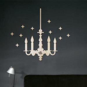 아트박스/디자인베이 [우드스티커] 우든샹드리에 (반제품)