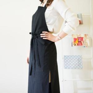 아트박스/코니페블 블랙 롱 슬릿 앞치마