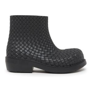 25 FW 보테가 베네타 퍼들 Puddle 인트레치아토 위빙 노치드 플랫폼 솔 앵클 부츠