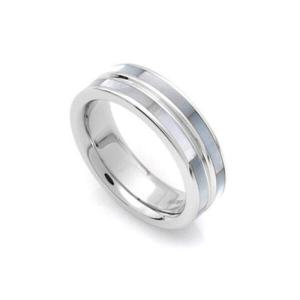 아트박스/바스카 스틸 투라인 펄 반지 [라이트]