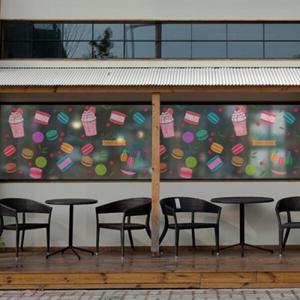 아트박스/낭만창고 dgcn194-달콤마카롱-무점착 반투명 창문 시트