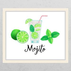 아트박스/꾸밈 cm606-상큼한트로피칼모히또_창문그림액자