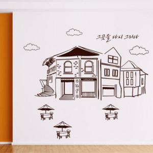 아트박스/꾸밈 ig229-테라스가있는카페건물_그래픽스티커