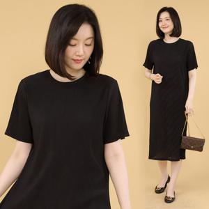 [애비뉴투지]플리츠 일짜 여성 여름 반팔 롱 홈 원피스 O07227