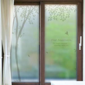 아트박스/꾸밈 ph300-나뭇잎이흩날리는자작나무숲_유리문시트지