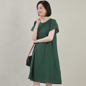 [애비뉴투지]쿨링 인견 여성 여름 반팔 얇은 롱 원피스 K06323