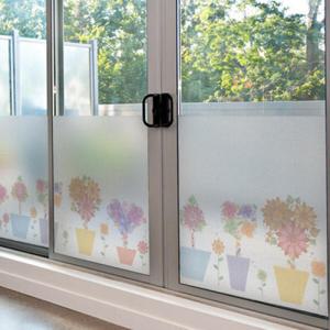 아트박스/꾸밈 cg146_m-무점착유리시트_꽃이핀화분_글라스시트지