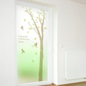 아트박스/꾸밈 pc145-자작나무와사랑의맹세_유리문시트지