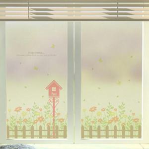 아트박스/꾸밈 im696-행복이가득봄꽃울타리_유리문시트지