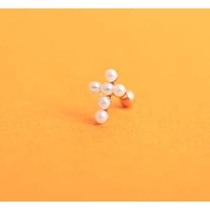 [로이드] 진주 십자가 피어싱 14K GOLD 귀걸이 LPFH4109G