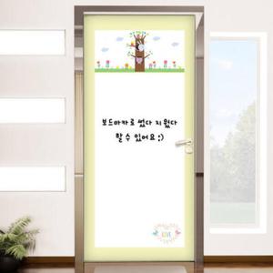 아트박스/꾸밈 cj932-칠판현관문시트지_봄날의토끼와고양이