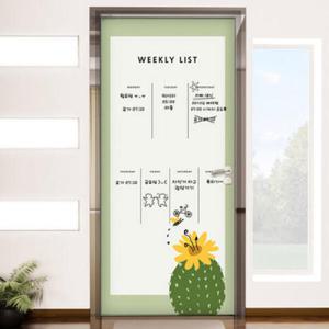 아트박스/꾸밈 cs411-칠판현관문시트지_선인장과나비