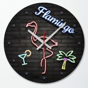 아트박스/꾸밈 is614-네온사인플라밍고_인테리어벽시계