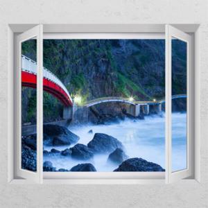 아트박스/꾸밈 cj816-바다가보이는산책로_창문그림액자