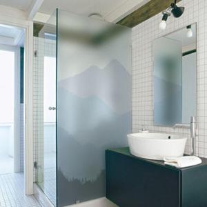 아트박스/꾸밈 cc297_m-무점착유리시트_깊은산속_유리문시트지