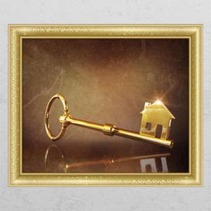 아트박스/꾸밈 is793-황금시리즈(열쇠)_창문그림액자