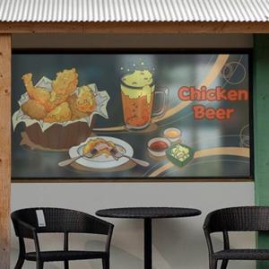 아트박스/낭만창고 dgho152-후라이드치킨과 생맥주-반투명시트지