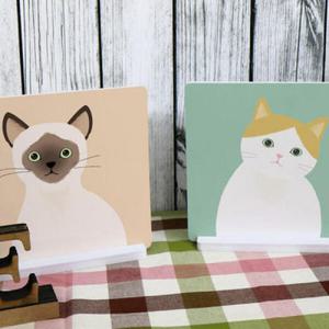 아트박스/꾸밈 pa837-스탠드액자2P_샴고양이와치즈냥