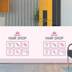 아트박스/낭만창고 nang378-뷰티헤어 픽토그램-뮤럴실사 시트지