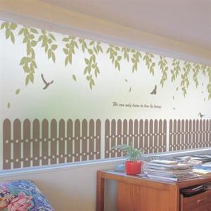 아트박스/낭만창고 dgse280-숲속의 정원 울타리-반투명시트지