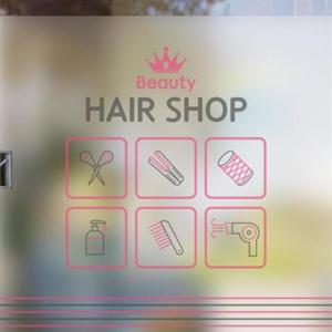 아트박스/낭만창고 dgse308-뷰티헤어 픽토그램-반투명시트지