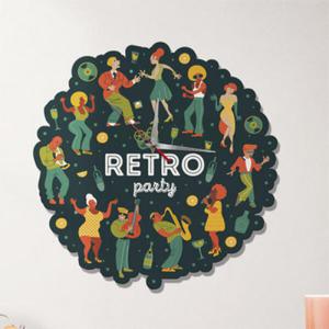 아트박스/꾸밈 nb017-인테리어벽시계-레트로파티블랙