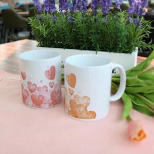 아트박스/꾸밈 cb718-디자인머그컵2p-크리스탈하트2