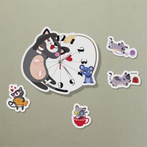 아트박스/꾸밈 na047-인테리어벽시계-고양이낚시