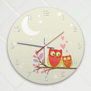 아트박스/꾸밈 ci527-부엉이일러스트_인테리어벽시계