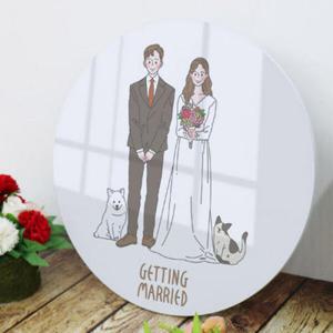 아트박스/꾸밈 tm360-원형아크릴액자_웨딩데이02