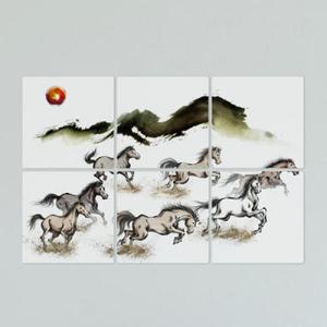 아트박스/꾸밈 if398-멀티액자_단체로질주하는말