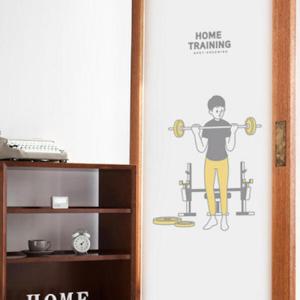 아트박스/꾸밈 ts221_m-무점착유리시트_홈트레이닝_유리문시트지