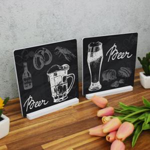 아트박스/꾸밈 tk838-스탠드액자2P_맥주초크아트