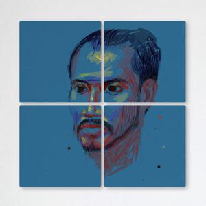 아트박스/꾸밈 tb299-멀티액자_무표정한남자의얼굴