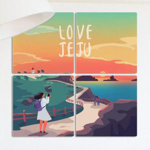 아트박스/꾸밈 ib389-멀티액자_제주바다의노을을담다2