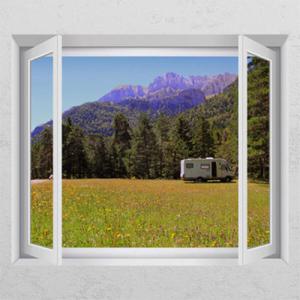 아트박스/꾸밈 ih300-꽃밭에 너랑 나랑_창문그림액자_뮤럴시트지