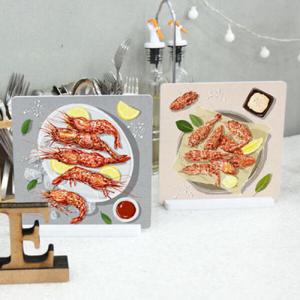 아트박스/꾸밈 tk996-스탠드액자2P_맛좋은새우