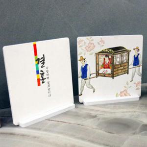 아트박스/꾸밈 pk246-스탠드액자2P_결혼3(전통혼례)