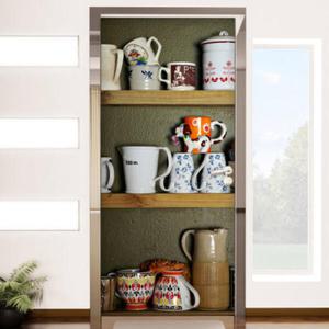 아트박스/꾸밈 ci822-빈티지컵과선반_현관문시트지