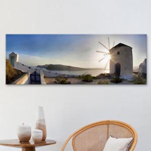 아트박스/꾸밈 ct778-풍차가있는산토리니_대형노프레임