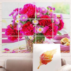 아트박스/꾸밈 pa998-멀티액자_금전을불러오는모란꽃02