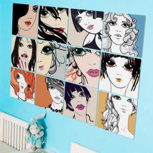 아트박스/꾸밈 ii740-멀티액자_일러스트사람팝아트