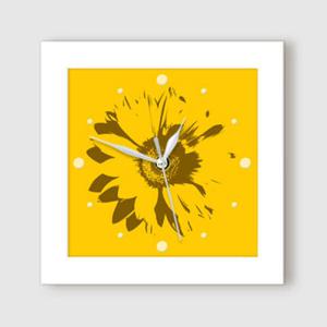 아트박스/꾸밈 it339-그림자짙은해바라기_미니액자벽시계