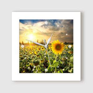 아트박스/꾸밈 it348-노을해바라기_미니액자벽시계