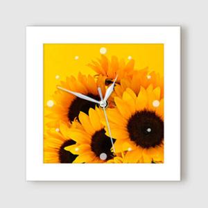 아트박스/꾸밈 it353-비비드해바라기_미니액자벽시계