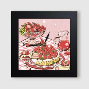 아트박스/꾸밈 it365-푸드일러스트_디저트_미니액자벽시계