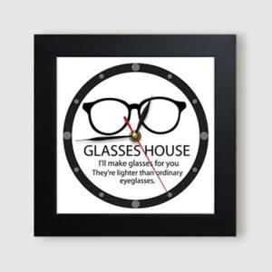 아트박스/꾸밈 it374-안경하우스_미니액자벽시계